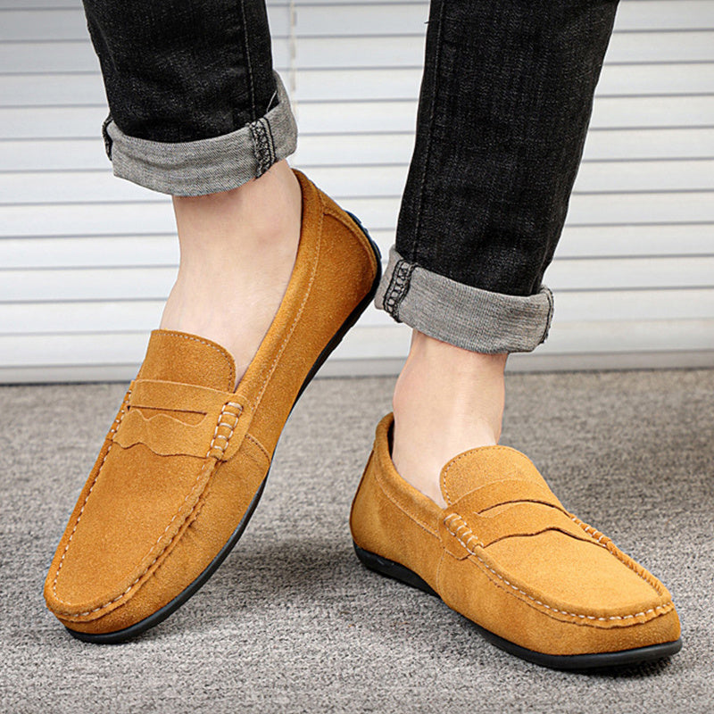 Mocassins en daim décontracté confort pour homme