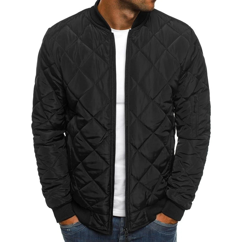 2026 Men's Comfortable Double Padded Bomber Jacket Wind Resistant Coat