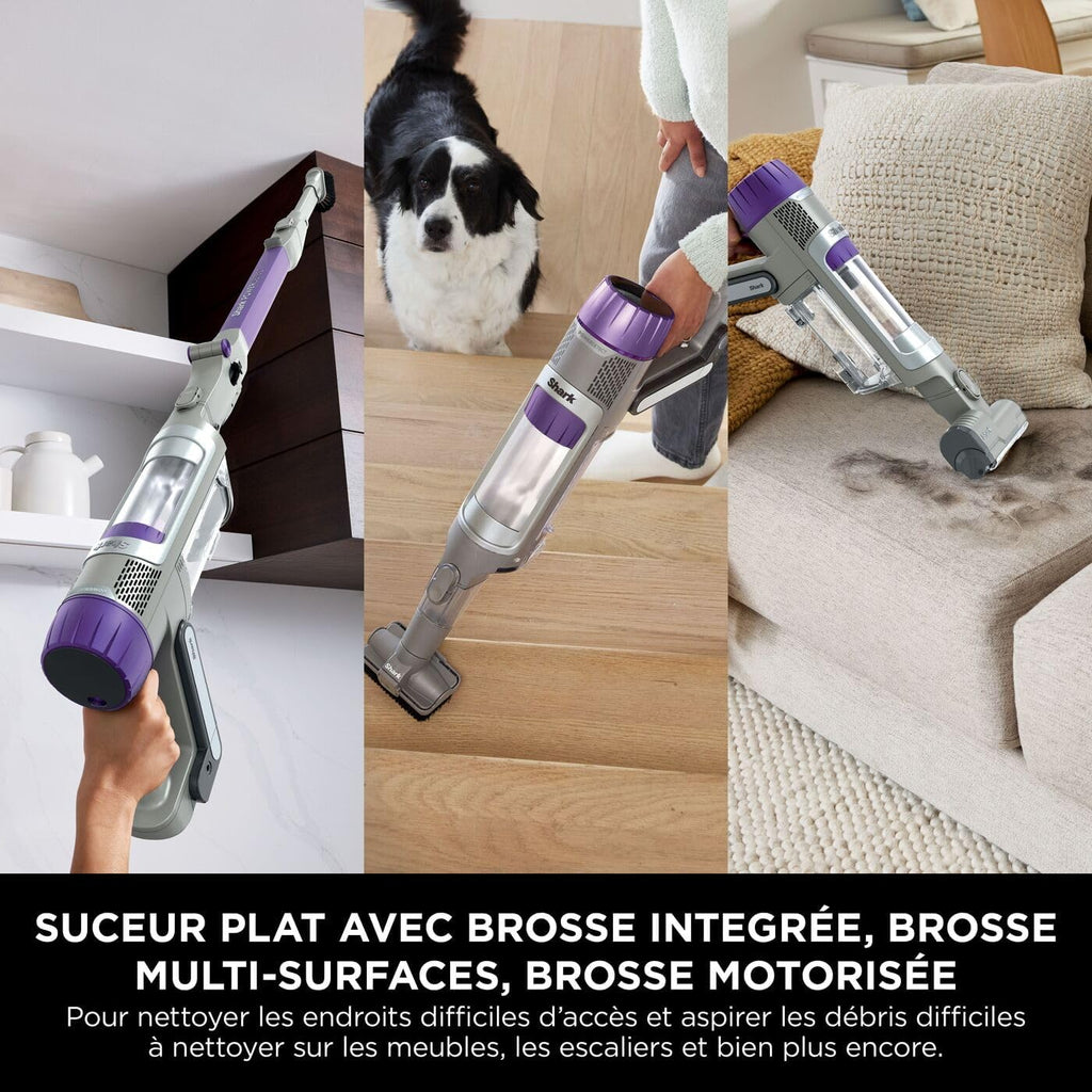 2026 Shark Detect Clean & Empty IW3612AMZEU, Aspirateur sans Fil, Blanc, 240 W, 2 liters