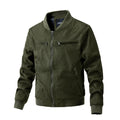 Men's Premium Suede Stand Collar Double Zipper Pocket Jacket - LAKD London