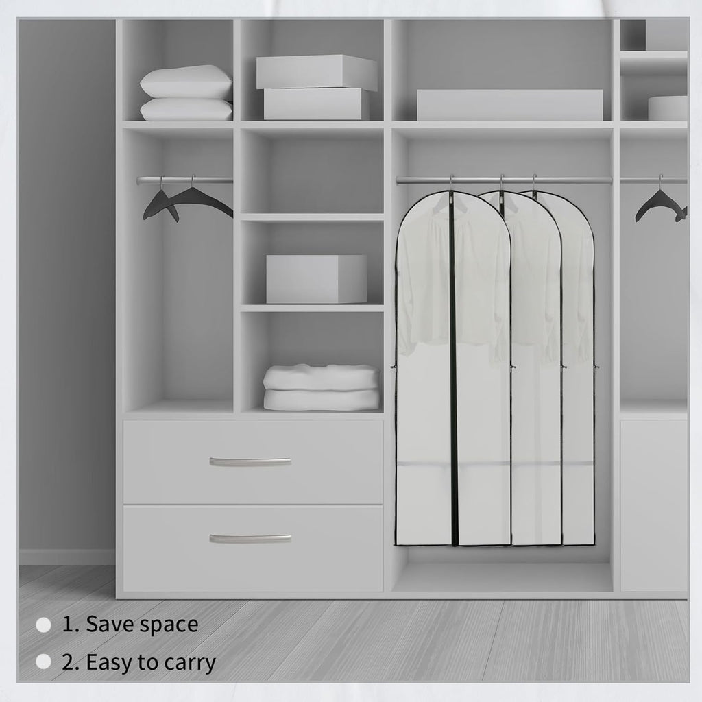 BowLift | Long Garment Storage Cover – 180cm Dress Bag with Zipper & Window (Buy 1, Get 1 FREE)