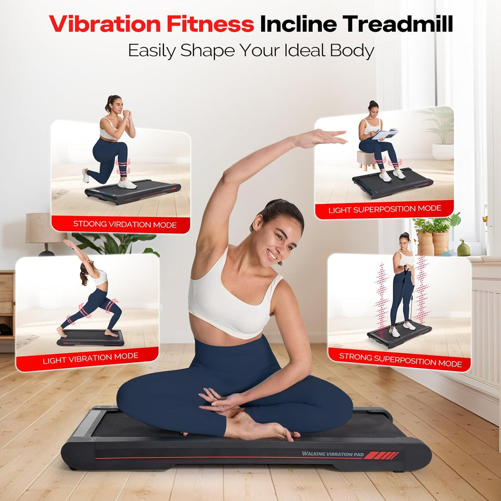 2026 2025 Sperax Tapis de Marche Vibrant avec Application, Tapis de Course 3 en 1 Sous Bureau, 2,5HP Faible Bruit, Tapis de Marche avec Télécommande, Tapis de Course Portable pour Bureau à Domicile