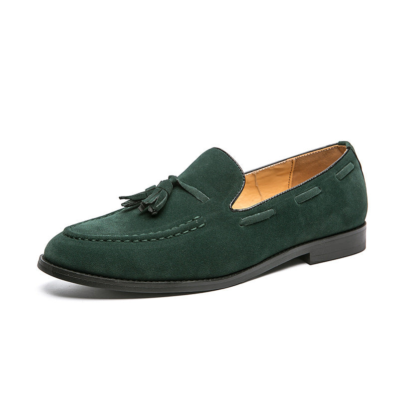 Mocassins style britannique en cuir pompon décontracté élégance pour homme