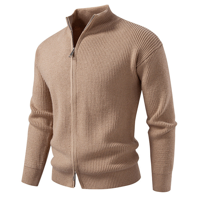 Gilet coupe ajustée en coton zip frontal fermeture pour homme