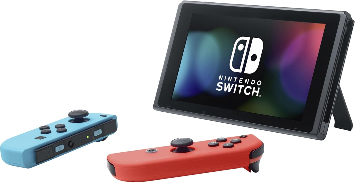 2026 2025 Nintendo Console Switch avec Joy-Con bleu néon et rouge néon