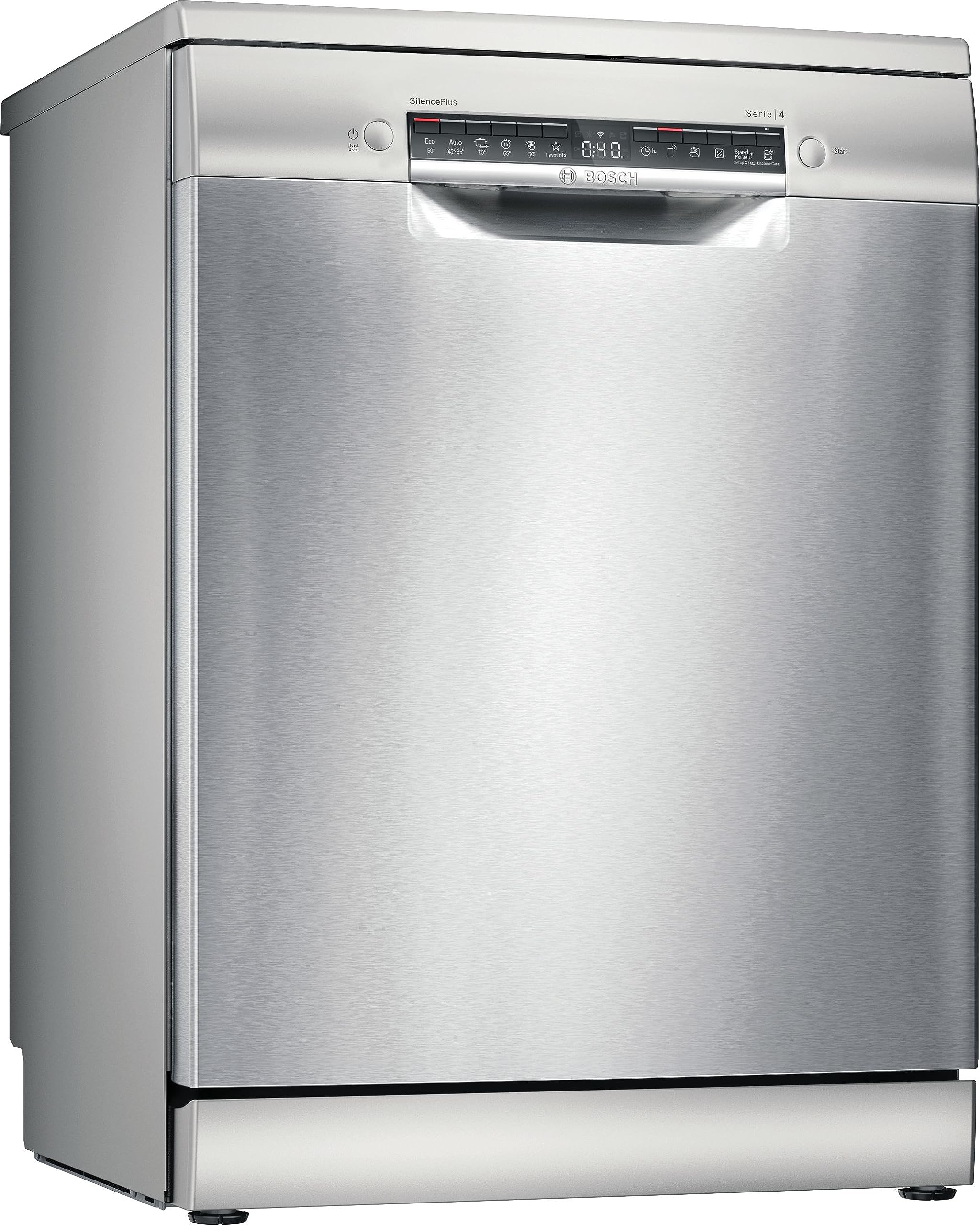 2026 Bosch SMS4EMI01E - Série 4 - Lave-vaisselle Pose-libre - 60 cm - 14 couverts - Silence Plus 42 dB - Inox