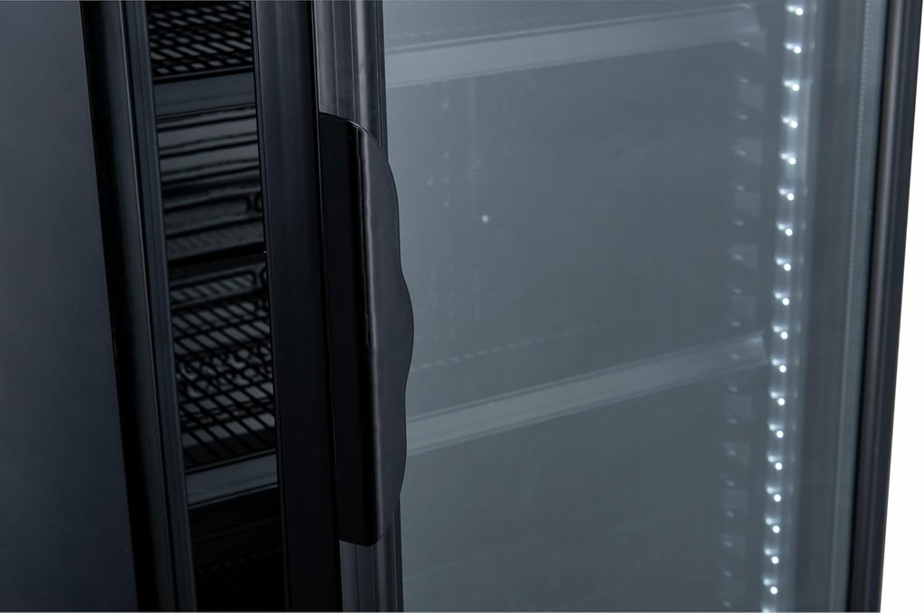 2026 METRO Professional Réfrigérateur à Boissons GSC2360B, Acier/Verre, 62 x 63.6 x 175.3 cm, 347 L, avec Serrure, Noir