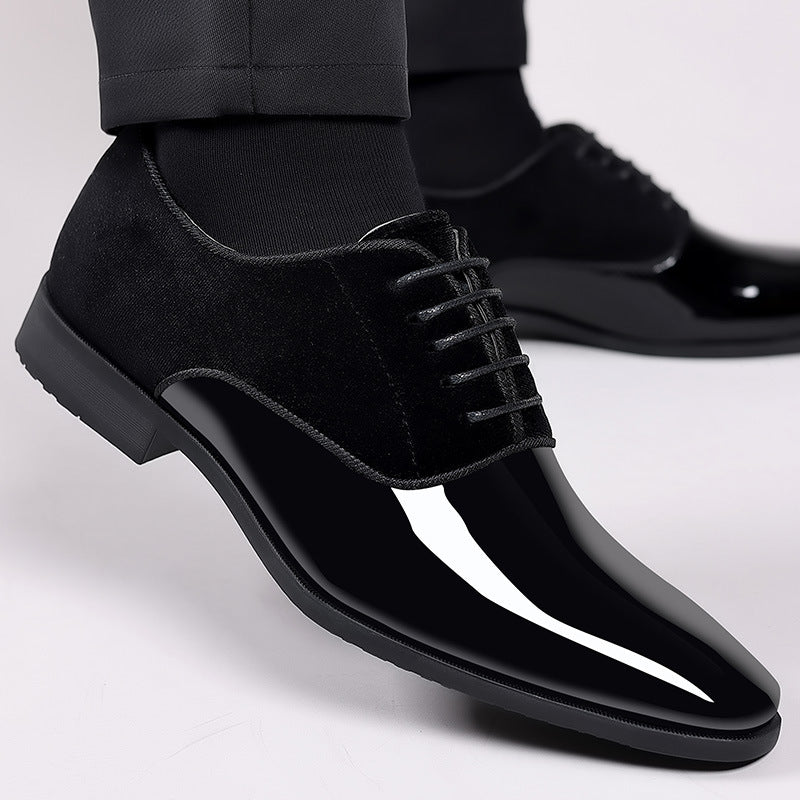 Men's Oxford Patent Leather Formal Business Shoes Lightweight Smart Style - LAKD London