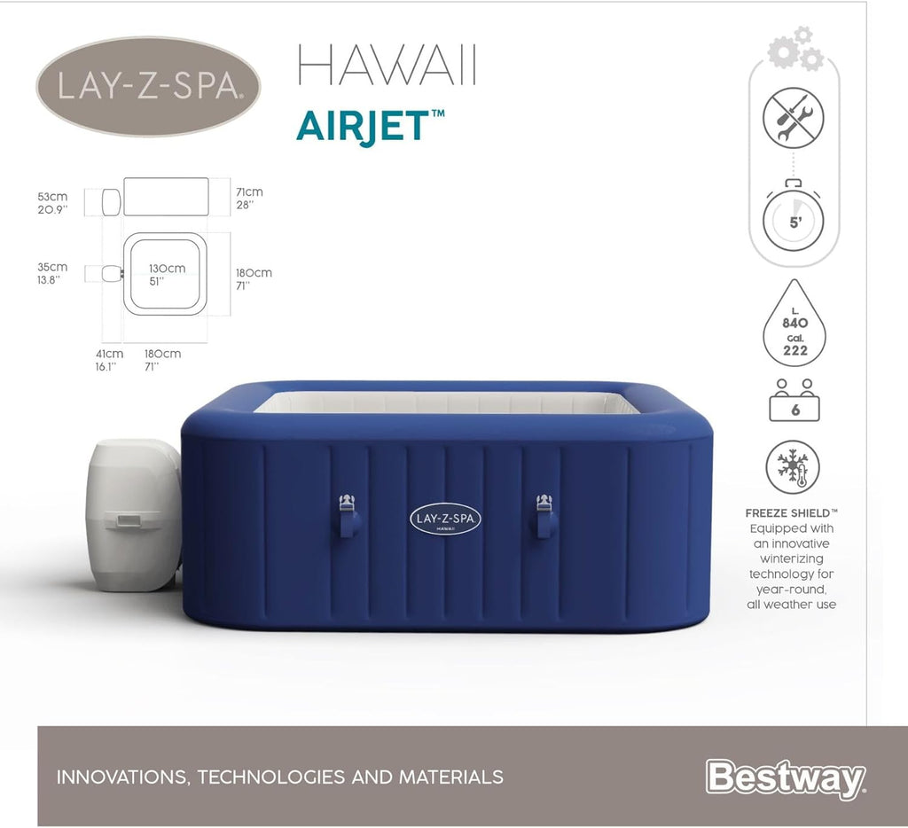 2026 Spa gonflable rond BESTWAY Lay-Z-Spa® Miami Airjet™ 2 - 4 personnes