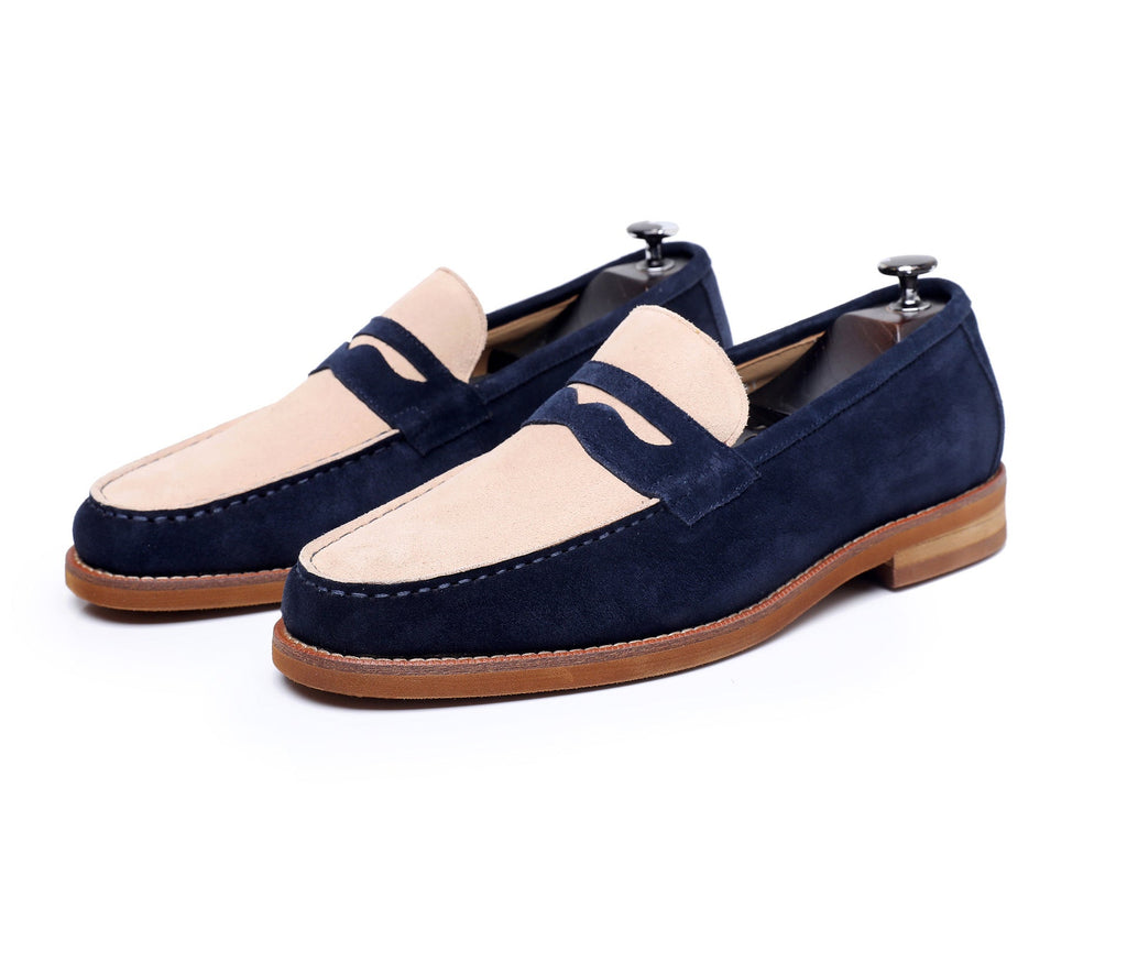 Mocassins fait main rétro en cuir intemporel pour homme