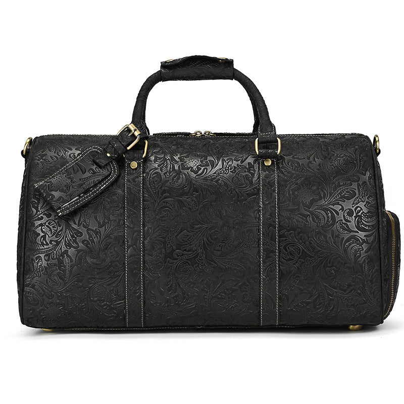 Men's Vintage Cowhide Leather Travel Gym Holdall Bag - LAKD London