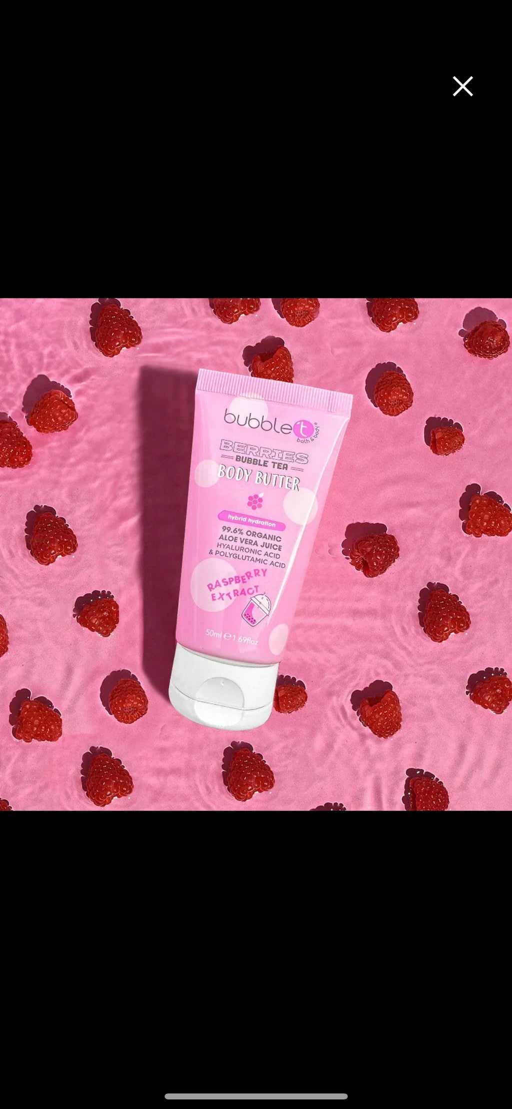 2026 Crème corps Bio à l’Aloe vera et acide Hyaluronique - Framboise (50ml)