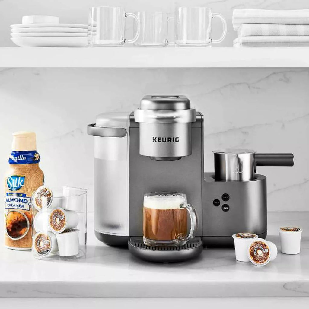 2026 2025 Keurig K-Café Édition Spéciale – Machine à Café à Dosettes K-Cup pour Café, Latte et Cappuccino, Finition Nickel