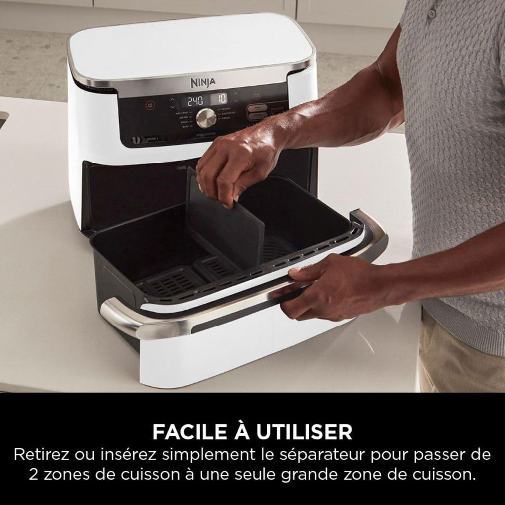 2026 2025 NINJA Foodi AF500EU – Friteuse à Air Chaud FlexDrawer 10,4 L, Double Zone avec Séparateur Amovible, 7 Fonctions de Cuisson – Édition Limitée Haute Performance