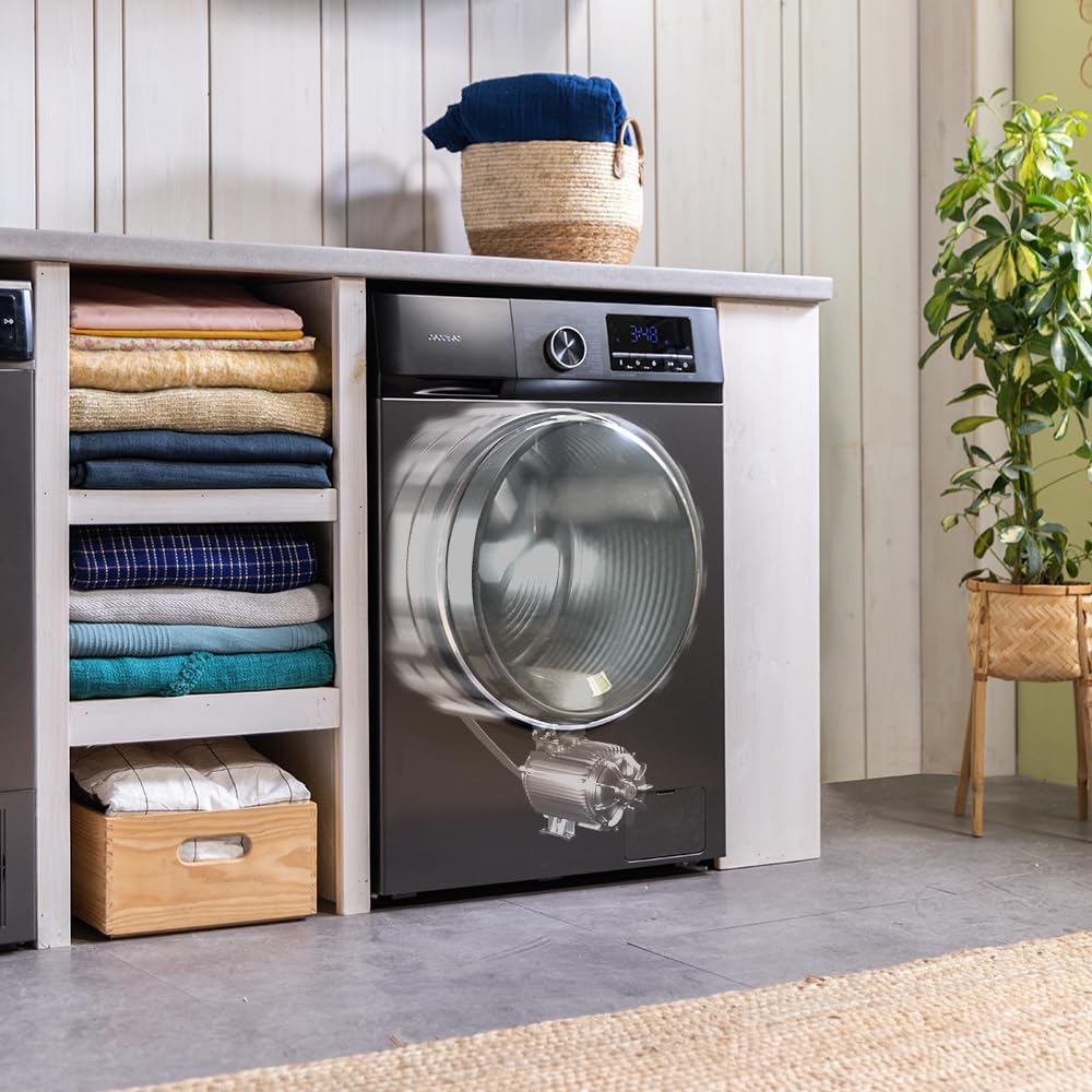 2026 Cecotec Bolero Dresscode 10500 Inverter Steel A. Lave-linge 10 kg Steel, 1400 tr/min, Moteur Inverter Plus, Vapeur, Classe A.