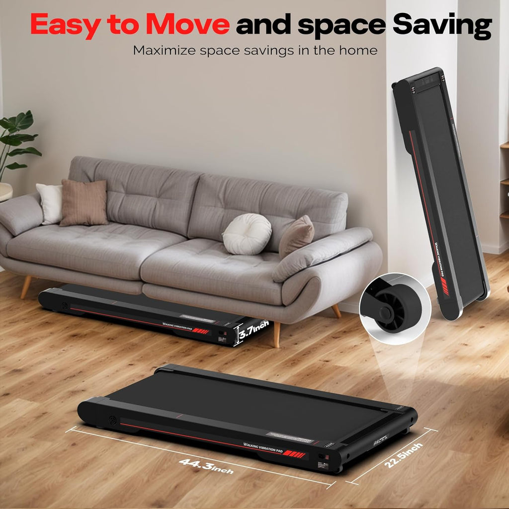 2026 2025 Sperax Tapis de Marche Vibrant avec Application, Tapis de Course 3 en 1 Sous Bureau, 2,5HP Faible Bruit, Tapis de Marche avec Télécommande, Tapis de Course Portable pour Bureau à Domicile