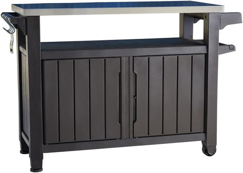 2026 2025 Keter Unity XL – Desserte Barbecue 316L, Rangement 207L + Plan de Travail Inox, Édition Limitée