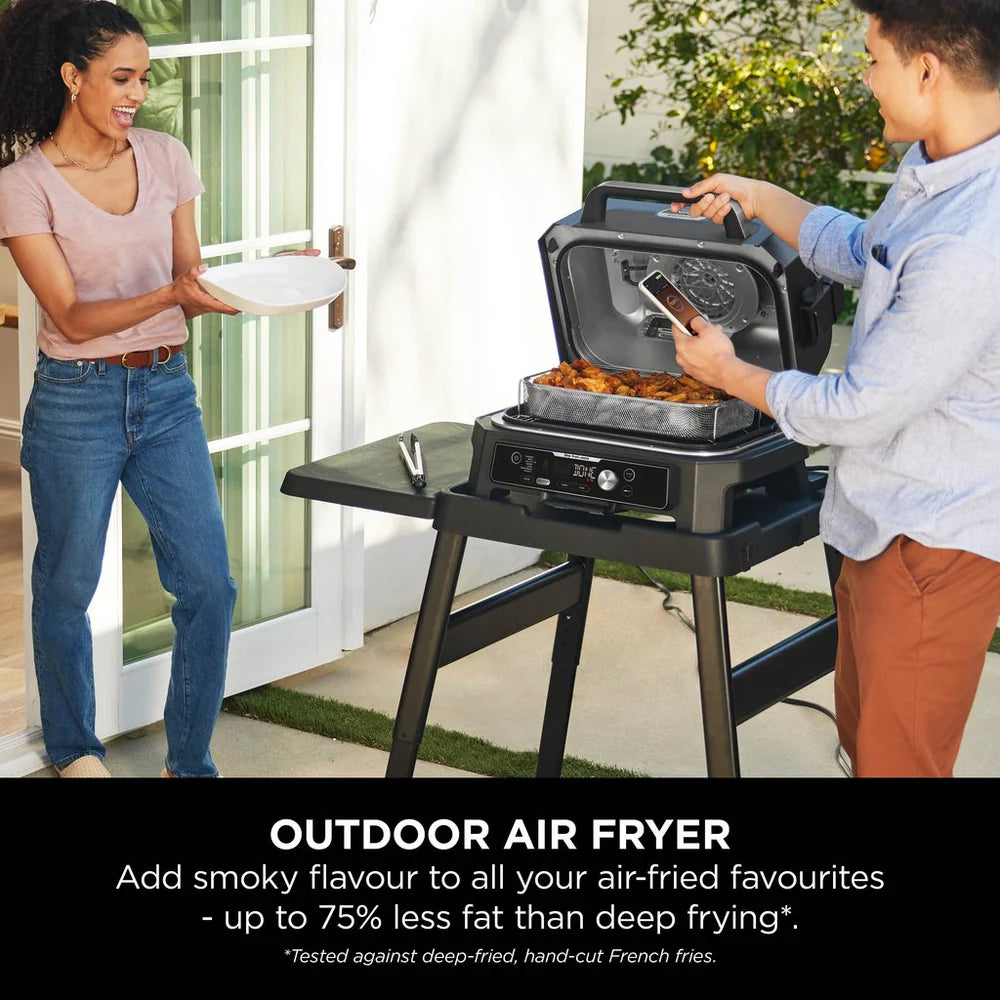 2026 2025 Ninja Woodfire Pro Connect XL Barbecue et Fumoir Électrique avec Support et Housse