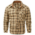 Men's Retro Western Plaid Flannel Pearl Snap Western Style Shirt - LAKD London