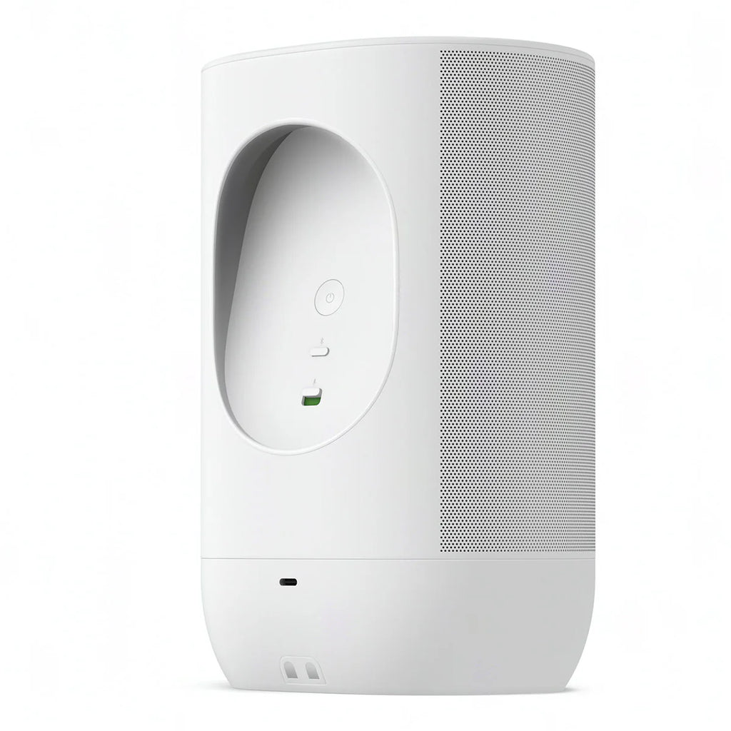 2026 2025 Sonos Move 2 – Enceinte Portable Intelligente Blanche avec Batterie 24 Heures, Bluetooth et Wi-Fi, Résistante à l’Eau, Son Stéréo Puissant et Commande Vocale