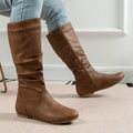 Bottes cowboy style western en cuir doux confortable pour femme