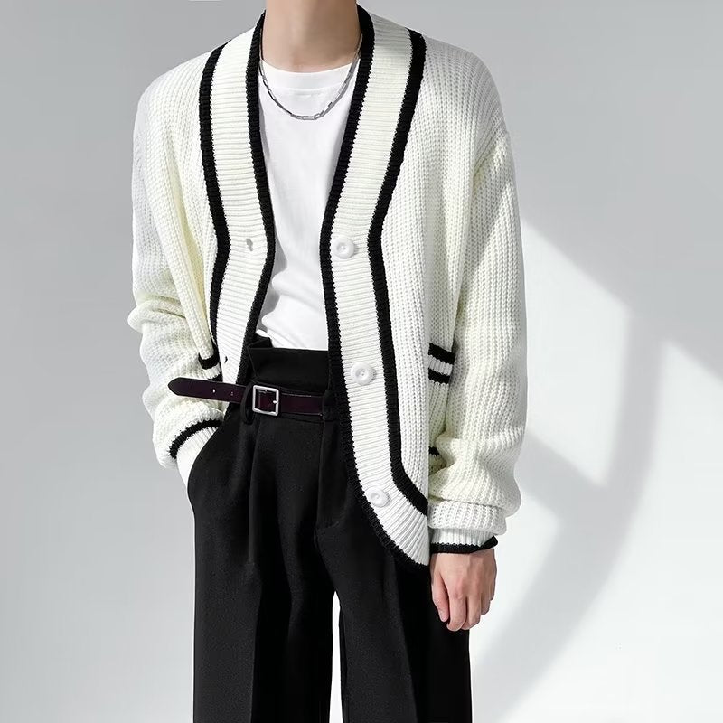 Gilet coupe ample col V pour homme