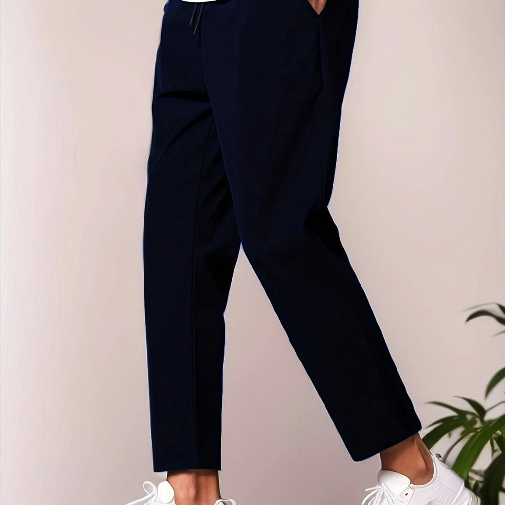 Pantalon coupe ajustée longueur cheville décontracté été confortable pour homme
