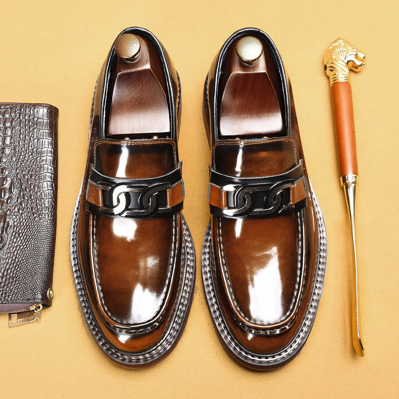 2026 Men's Business Casual Horsebit Buckle Loafers British Style