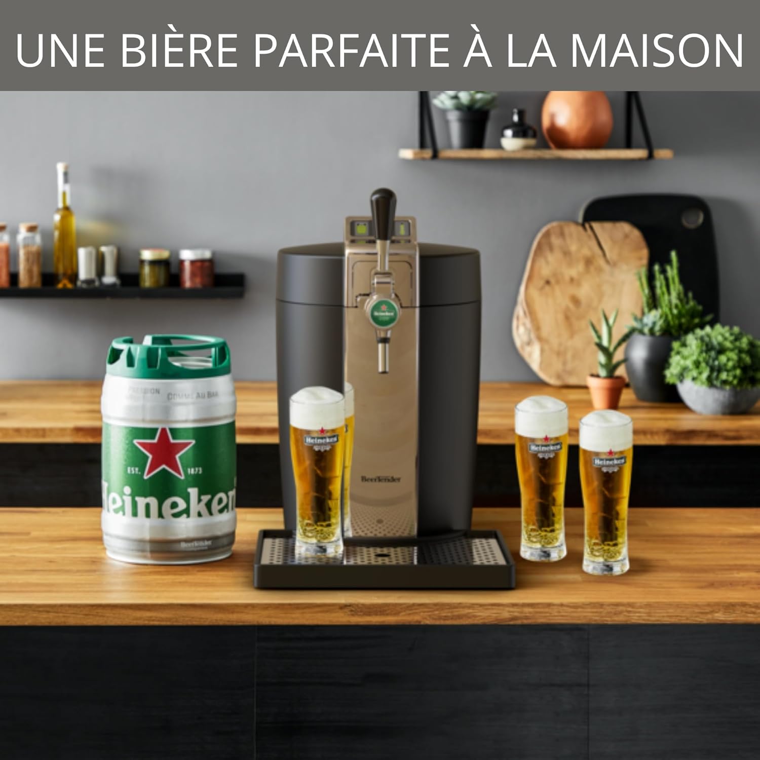 2026 BEERTENDER Machine à bière pression, Compatible avec les fûts de 5 L, Tireuse à bière, Pompe à bière, Indicateur température, Indicateur volume restant VB700800