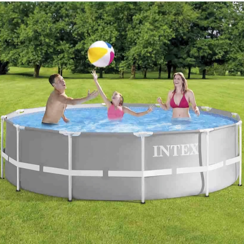 2026 2025 Intex Prism Frame – Piscine Hors-sol 12 pieds x 39 pouces, Structure Acier, Filtre et Échelle Inclus, Édition Limitée