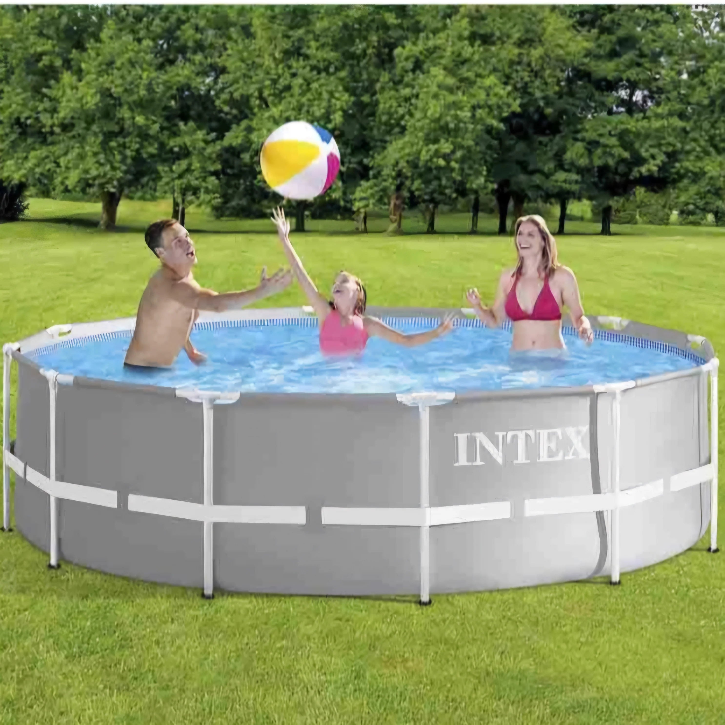 2026 2025 Intex Prism Frame – Piscine Hors-sol 12 pieds x 39 pouces, Structure Acier, Filtre et Échelle Inclus, Édition Limitée