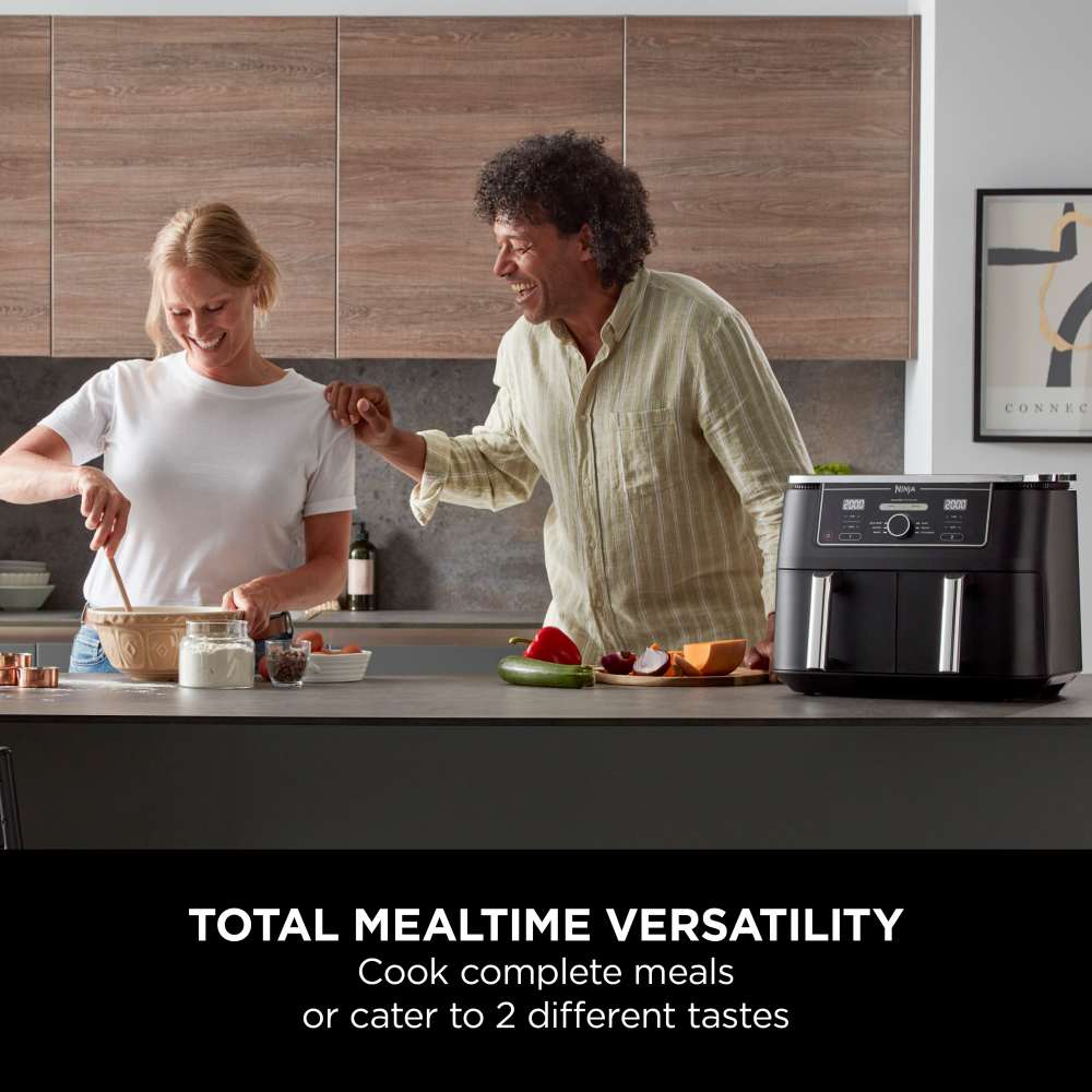2026 2025 Friteuse à air double zone 9,5 L Ninja Foodi Max grande capacité avec deux tiroirs indépendants