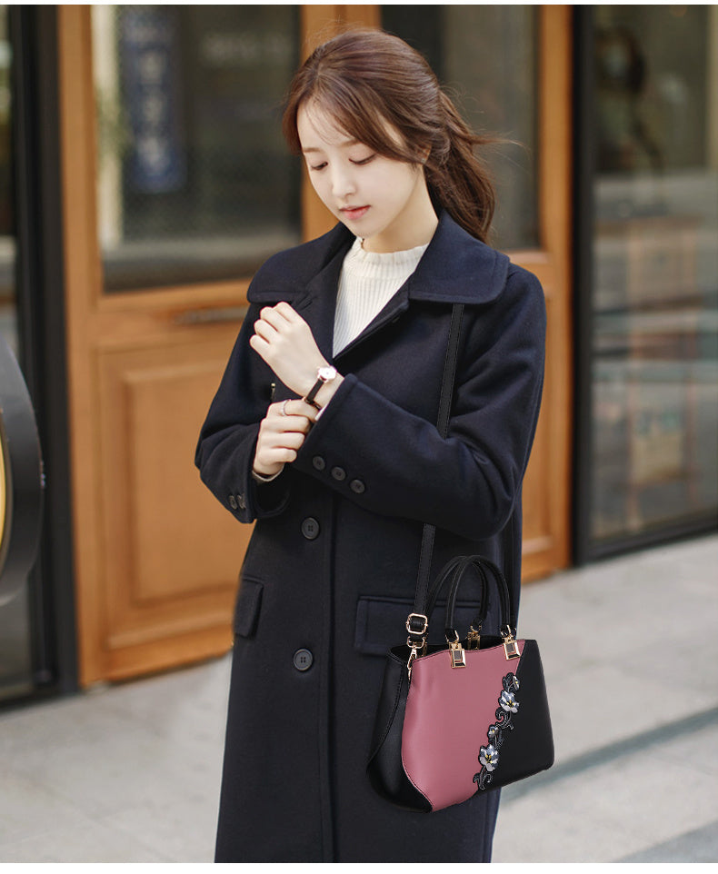 Women's Floral Pattern Crossbody Shoulder Handbag Elegant Everyday - LAKD London