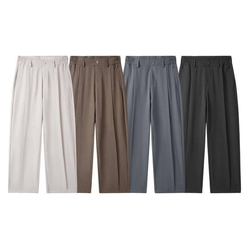 Pantalon polyvalent coupe ample droit décontracté fluide pour homme