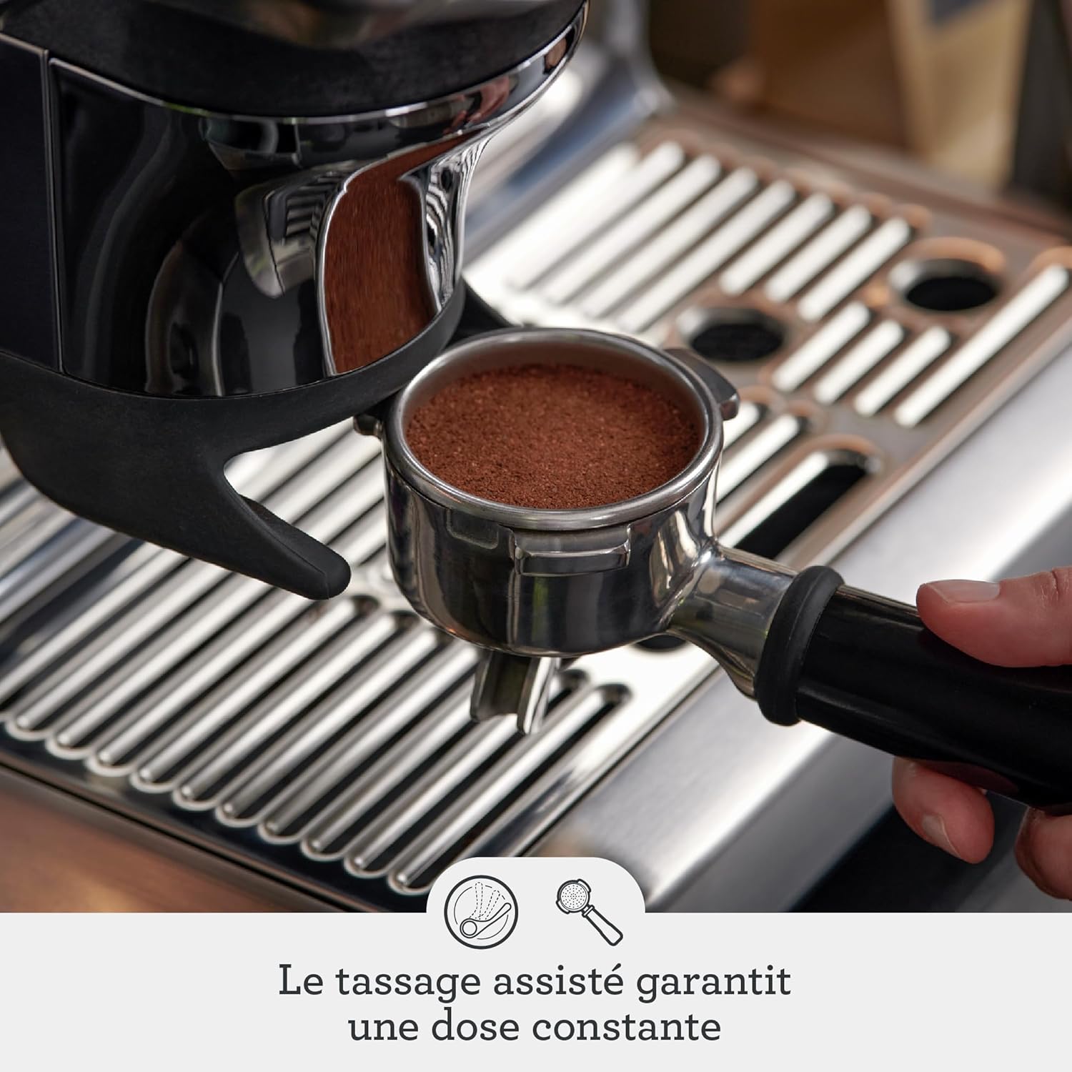 2026 2025 Machine à Café Expresso avec Broyeur Intégré & Mousseur à Lait – Sage Barista Express Impress – Acier Inoxydable Brossé, Expérience Barista à Domicile