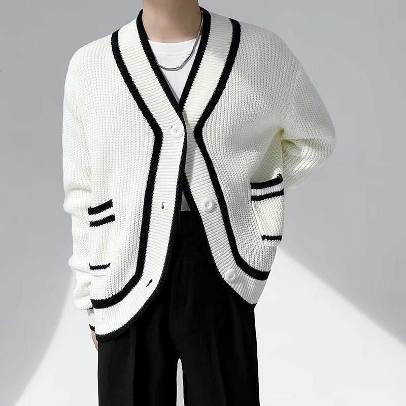 Gilet coupe ample col V pour homme