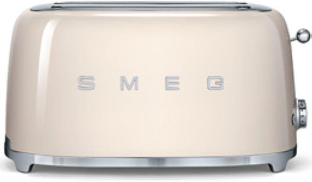2026 2025 Smeg TSF02CRUK & KLF01CRUK – Ensemble Grille-Pain 4 Tranches & Bouilloire 1,7L Style Rétro Années 50, Édition Limitée Crème