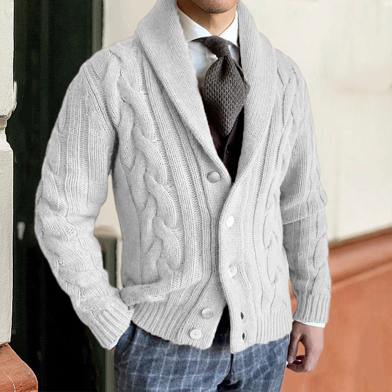 2026 Men's Acrylic Knitted Cardigan for Warmth, Comfort, and Effortless Style