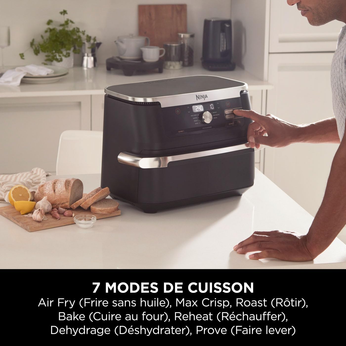 2026 2025 NINJA Foodi AF500EU – Friteuse à Air Chaud FlexDrawer 10,4 L, Double Zone avec Séparateur Amovible, 7 Fonctions de Cuisson – Édition Limitée Haute Performance