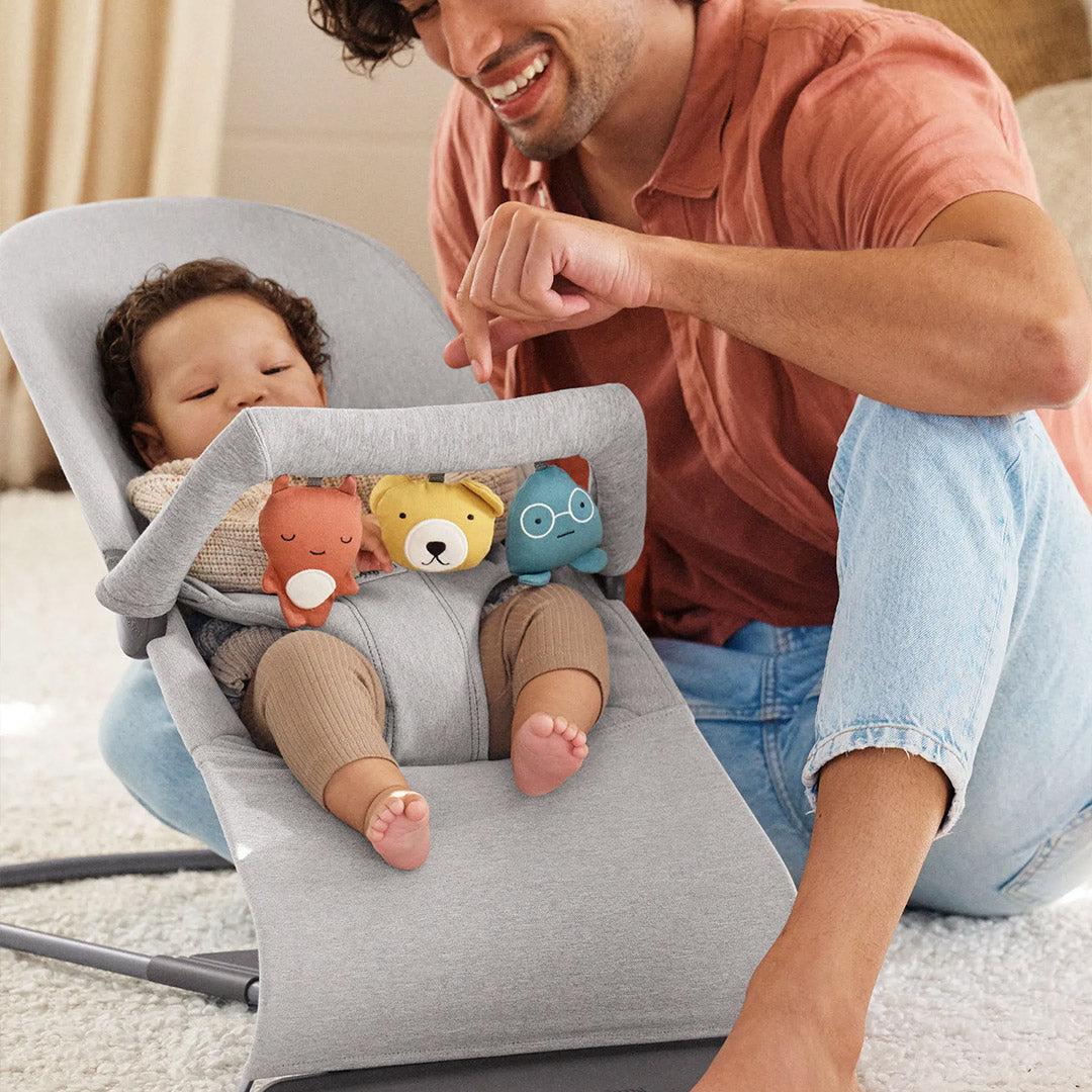 2026 2025 BabyBjörn Bouncer Bliss Woven Mélange - Gris Clair