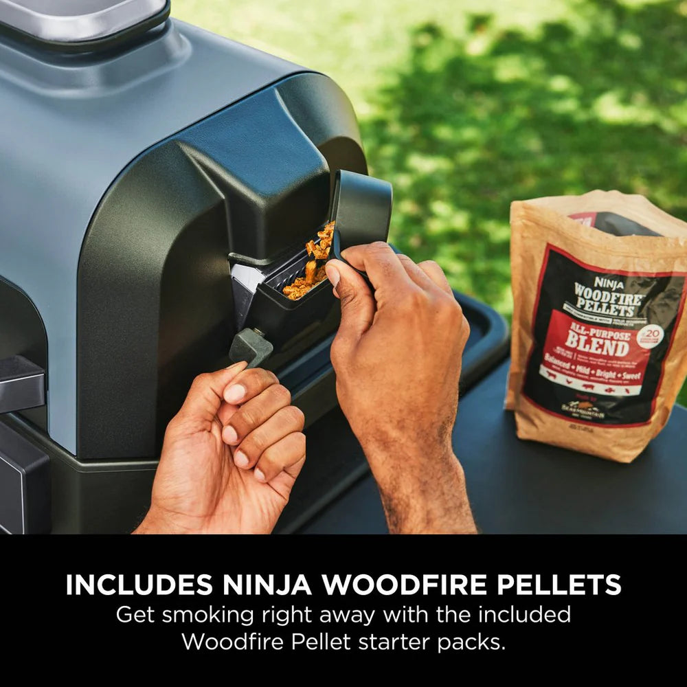 2026 2025 Ninja Woodfire Pro Connect XL Barbecue et Fumoir Électrique avec Support et Housse