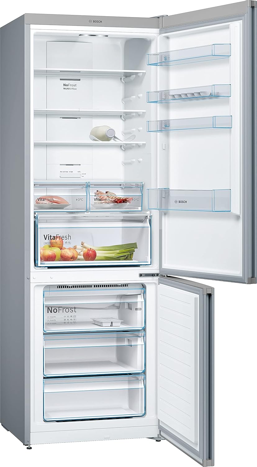 2026 Bosch KGN49XLEA Série 4 - Réfrigérateur Combiné pose-libre - 438 L - 203 x 70 (H x L) - Inox