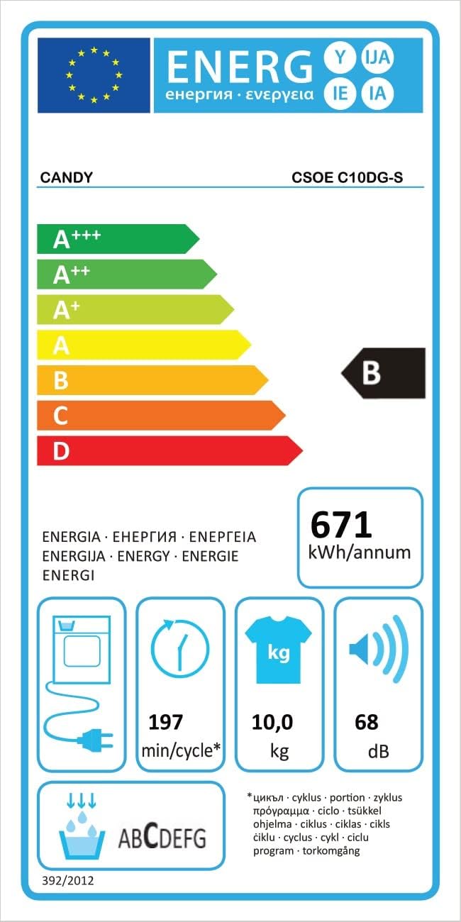 2026 CANDY Sèche linge Condensation CSOEC10DG-S