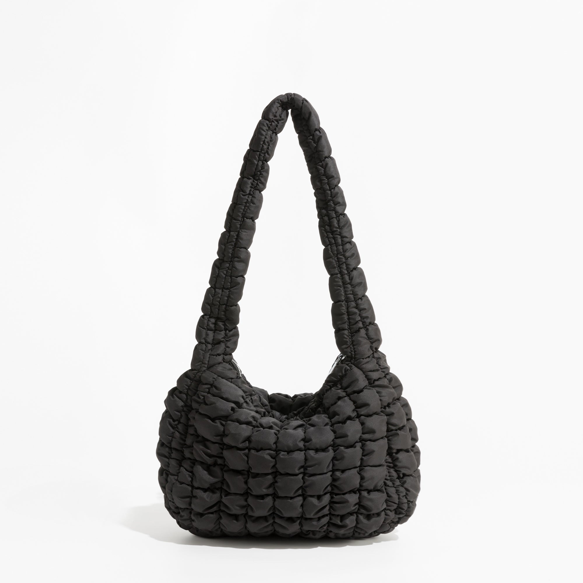 Women's Quilted Padded Feather Down Shoulder Hobo Bag - LAKD London
