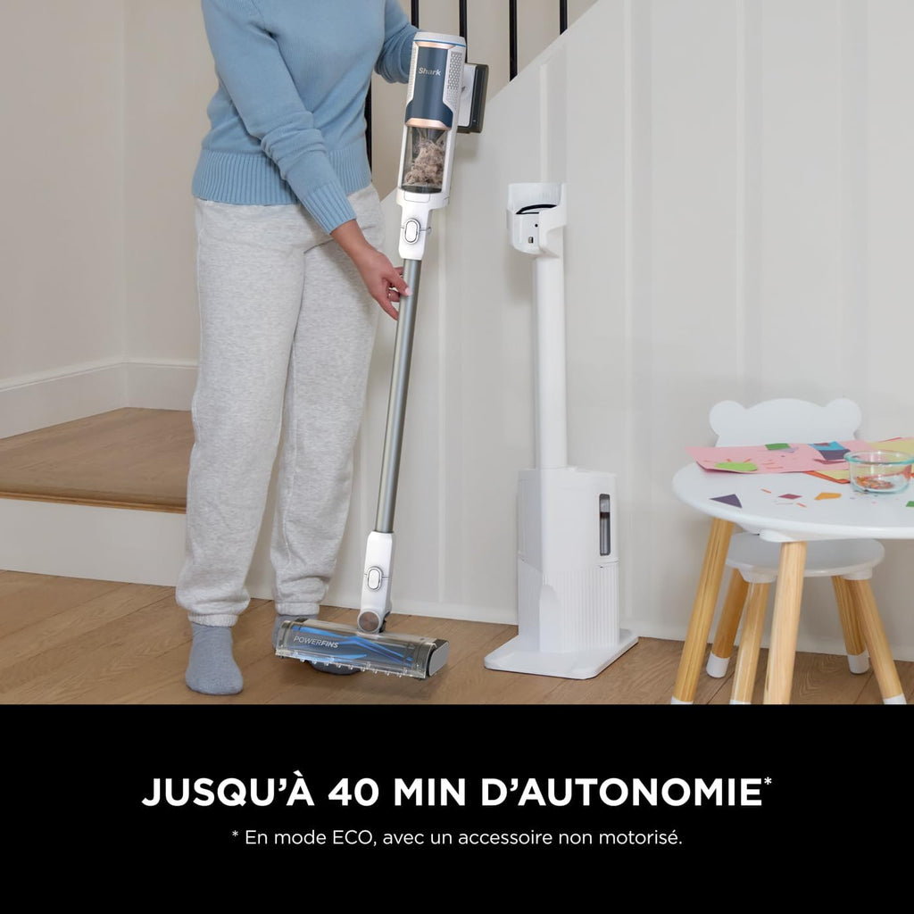 2026 Shark Detect Clean & Empty IW3612AMZEU, Aspirateur sans Fil, Blanc, 240 W, 2 liters