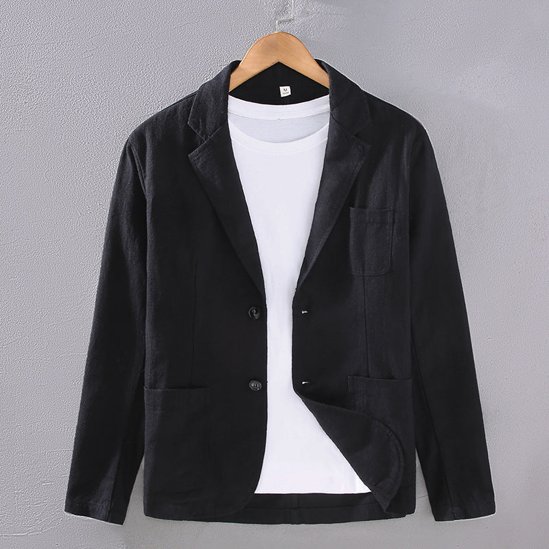 Veste en ramie décontracté chic printemps automne pour homme