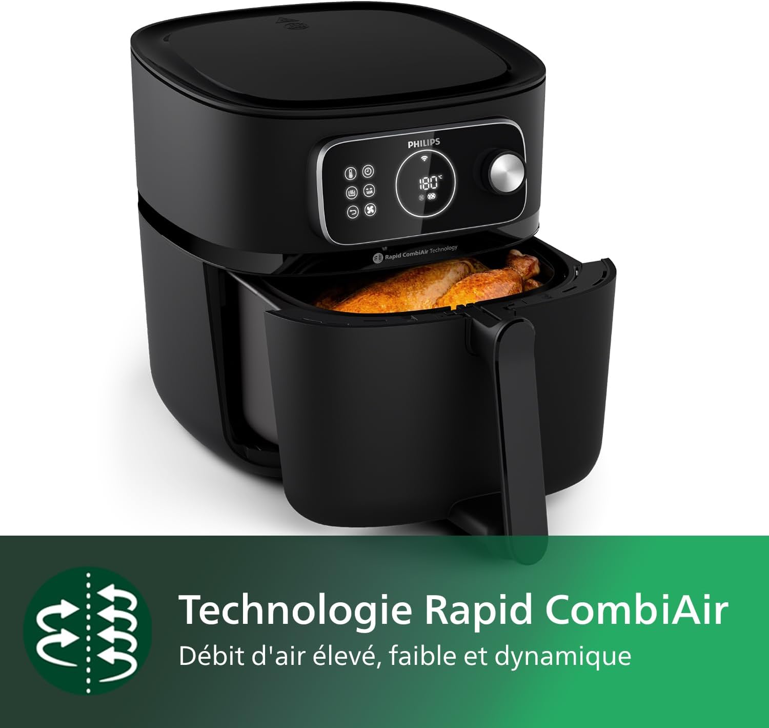 2026 2025 Friteuse à air Philips série 3000 7,2 L, fenêtre de cuisson, friteuse 16 en 1
