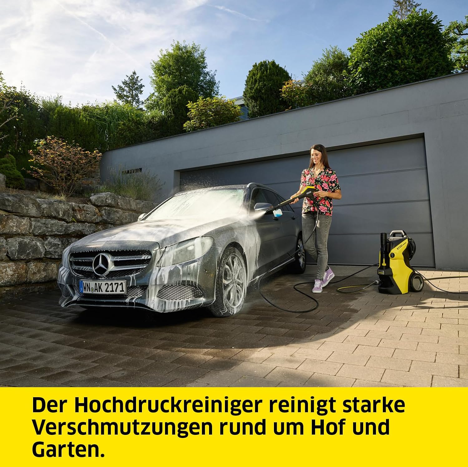 2026 Nettoyeur haute pression Karcher K 7 Premium Smart Control Flex Home - 180 bars - 600 L/h - connecté - tambour enrouleur - brosse terrasse