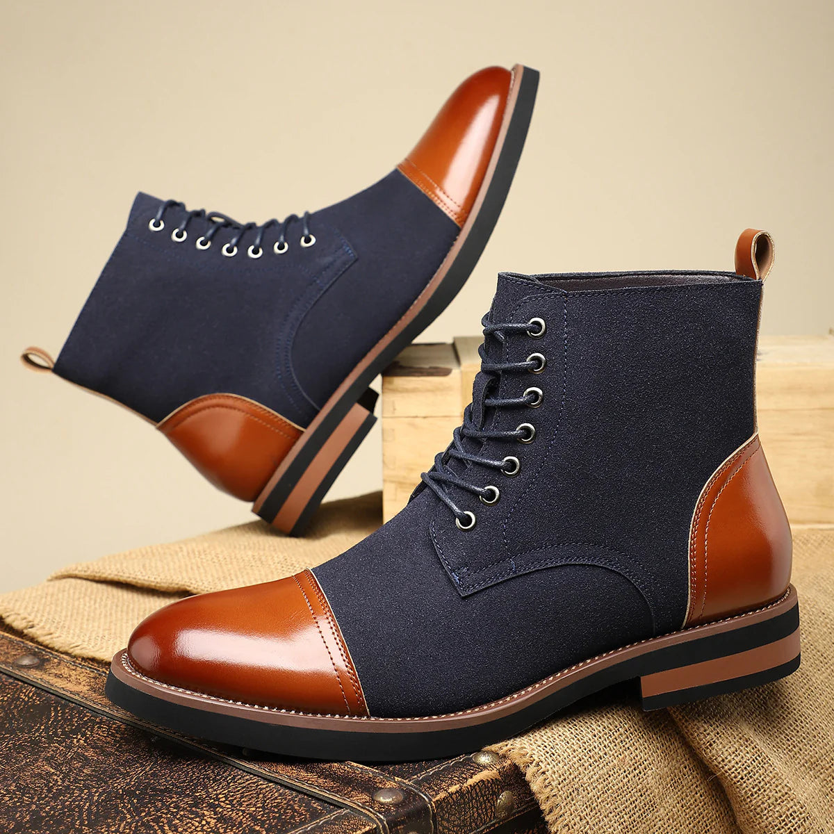 2026 Men's Casual Leather Martin Boots Trendy Stylish All Match Footwear