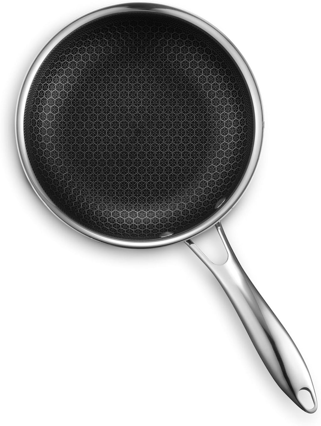 2026 2025 Poêle HexClad Hybrid Antiadhésive 8 Pouces, Poignée Reste-Froide, Compatible Lave-Vaisselle, Résistante au Four jusqu’à 482°C, Compatible Induction et Tous Types de Plaques de Cuisson